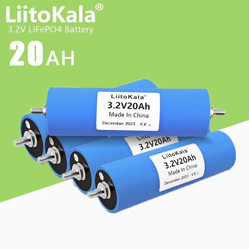 4-32PCS LiitoKala 3.2V 20Ah high capacity Deep cycle Lifepo4 Battery for 12v 24v 48V LiFePO4 Rechargeable Battery