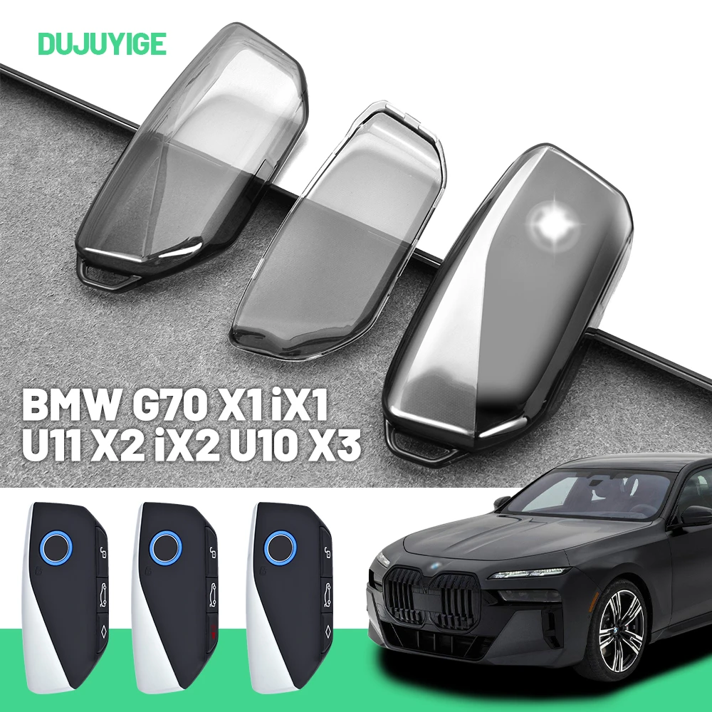 

Прозрачный чехол для ключей из TPU для BMW G70 X1 iX1 U11 X2 iX2 U10 X3 G45 X5 G05 X6 G06, защитный чехол для брелока, аксессуары для авто