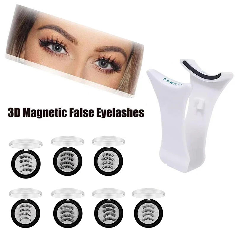 2 paar 3D magnetische valse wimpers herbruikbare magnetische wimpers met 4 magnetische pincetten geen lijm nodig natuurlijke wimperverlenging