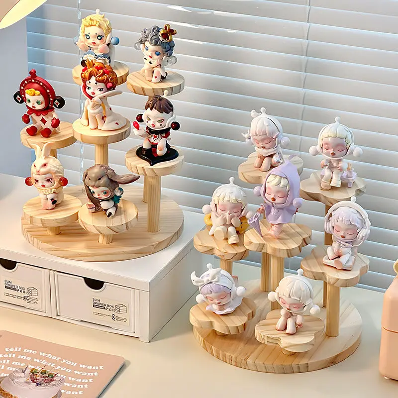 Display Racks Storage Wooden Hand-me-down Shelves Stand Toys Ornaments Display Ladder Home Decoration Jewelry Storage Holders