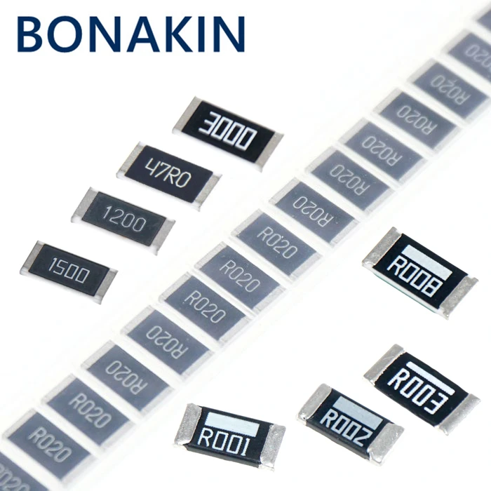 50 buah/lot Resistor Chip SMD 2512 5% 0R-1M R001 R010 R100 R020 1R 10R 100R 1K 10K 100K 1M ohm