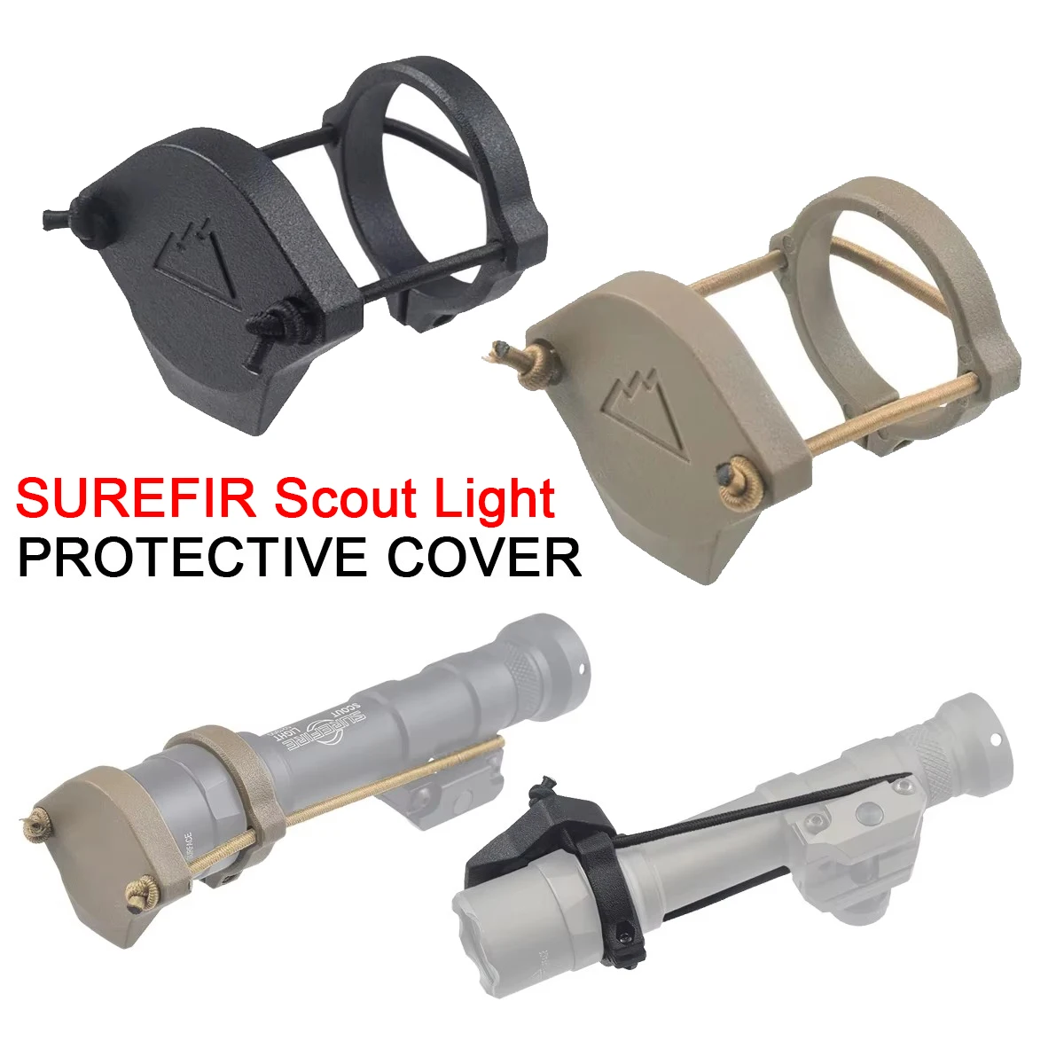 Tactical Surefir M300 M600 M952V M951 Scout Light Flashlight Lens Protective Cover Hunting Modlite Weapon Light Protector Cap