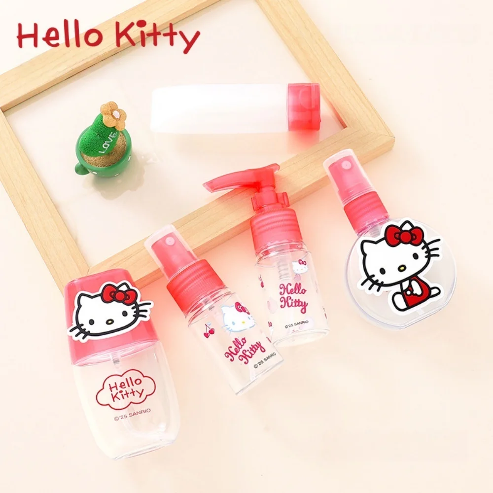 55/60/100ml Genuine Sanrio Plastic Refillable Bottle Perfume Bottle Hello Kitty Atomizer Empty Spray Bottle Portable Travel Tool