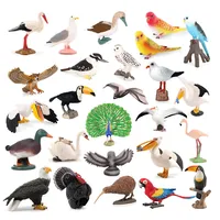Kiwi Bird Jungle Animals Figures Peacock Phoenix Mallard Turkey Toucan Action Figure Toy Animal Figurines Toys for Kids Gifts