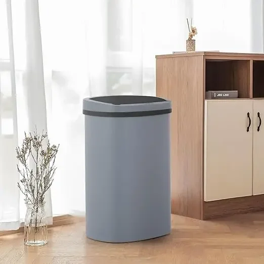 

Garbage 13 Gallon 50 Liter Kitchen Trash Can for Bathroom Bedroom Home Office Automatic Touch Free High-Capacity with Lid Waste
