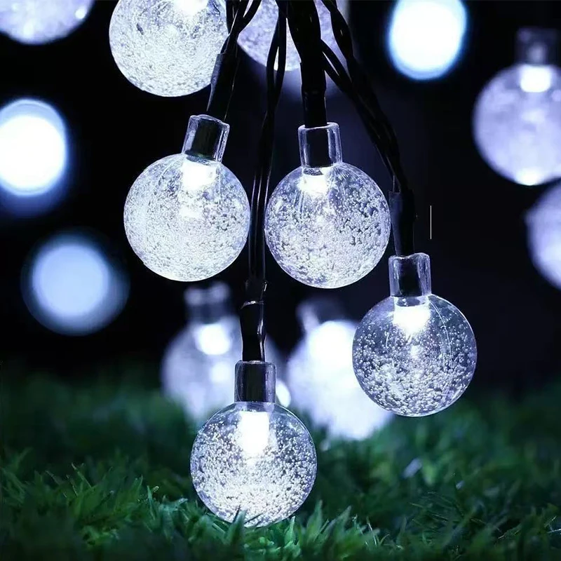 7M 50LED String Light Solar Fairy Lights Warm White Colorful Light Waterproof Outdoor Garden Wedding Decoration Christmas Lamp