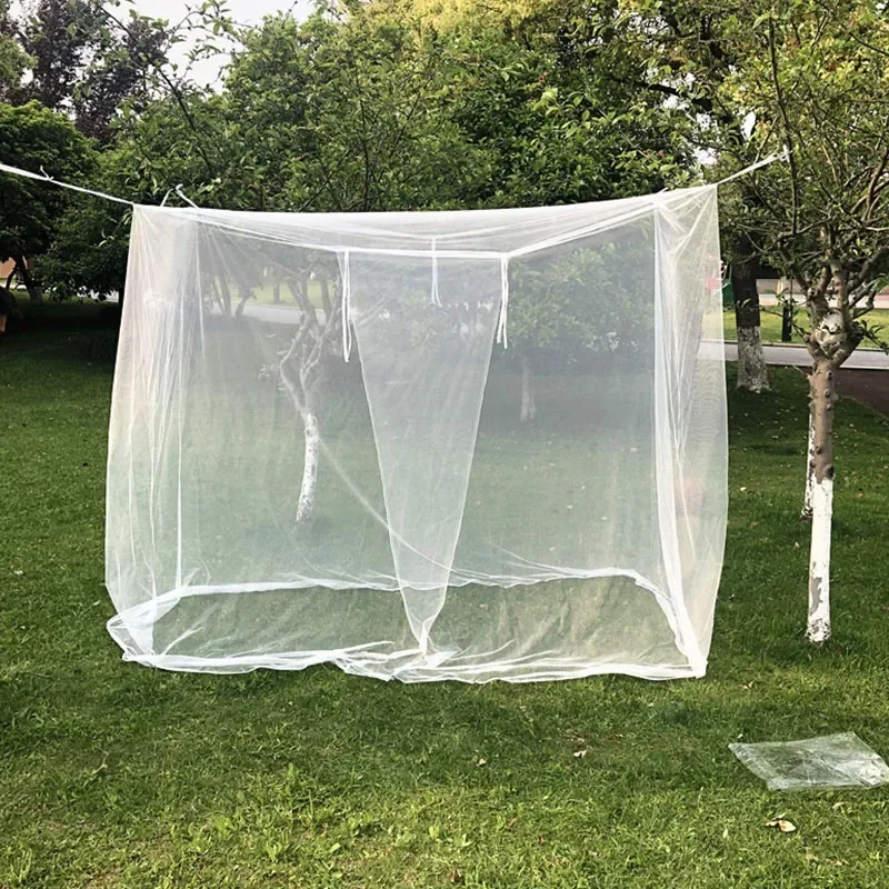 Four Corner Large Mosquito Net  White Mosquito Net Bed Canopy Netting Curtains for Indoor Outdoor Camping  Bedding  Patio