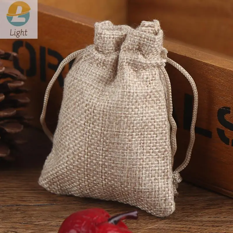 50pcs/lot 7x9cm Jewelry Bag Jute Velours Cord Bag Small Drawstring Gift Bag Pouches Nice Bracelet Candy Jewelry Packaging Bags