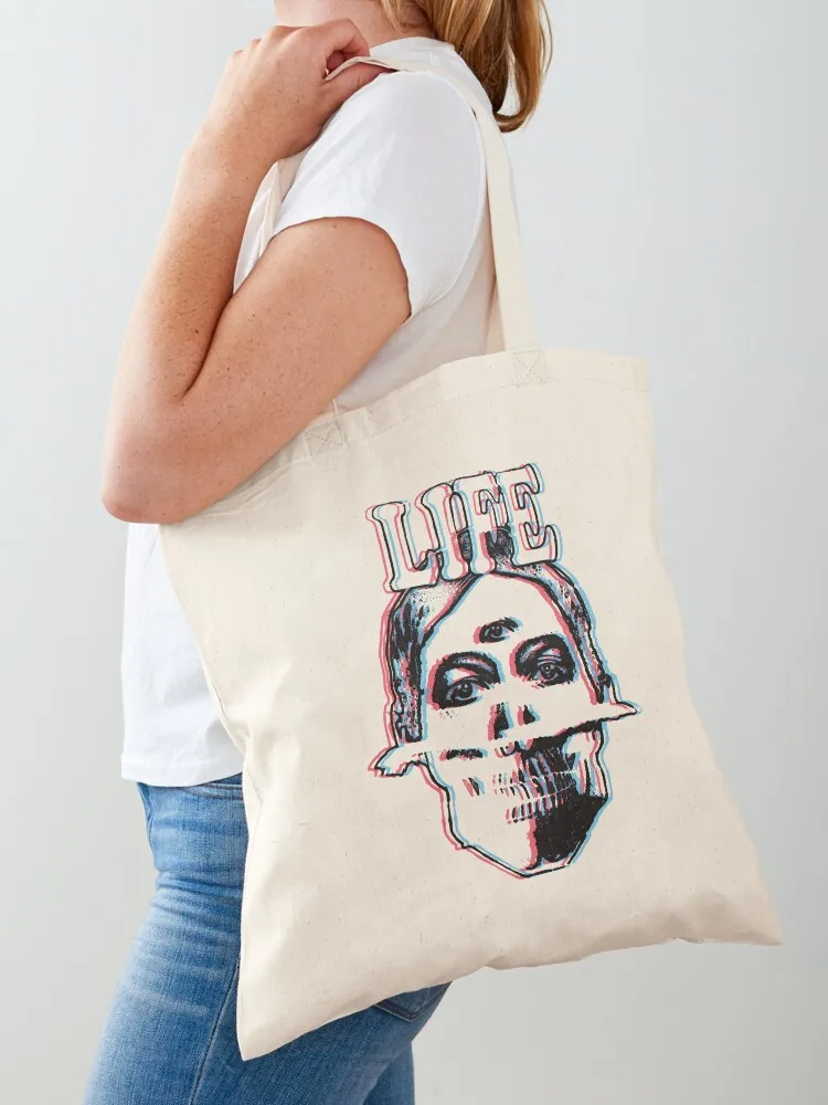 

Life in 3D Glitch style artwork Tote Bag shopping trolley bag great bag Gift bags Women bags