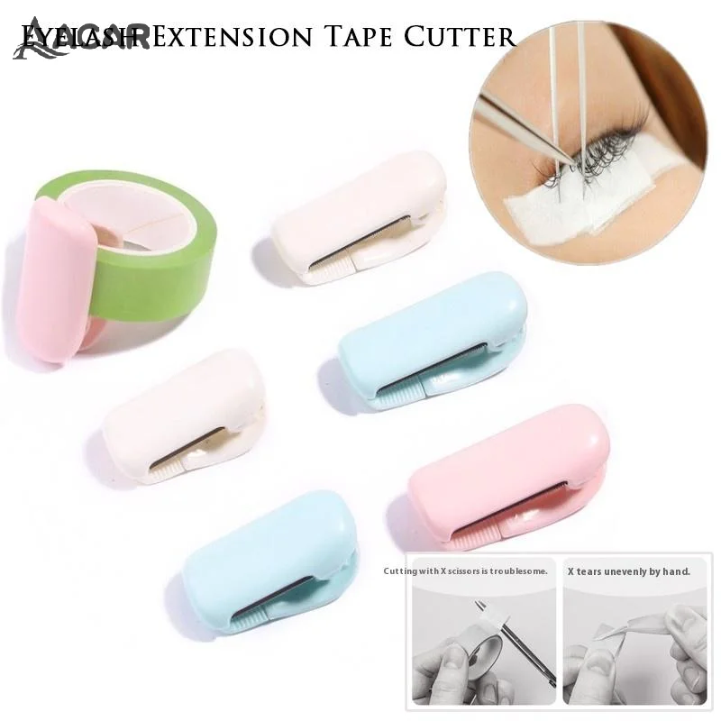 Mini Portable Eyelash Extension Tape Cutter Lash Adhesive Tape Split Tools Plastic Makeup Lash Extension Supplies Dispenser