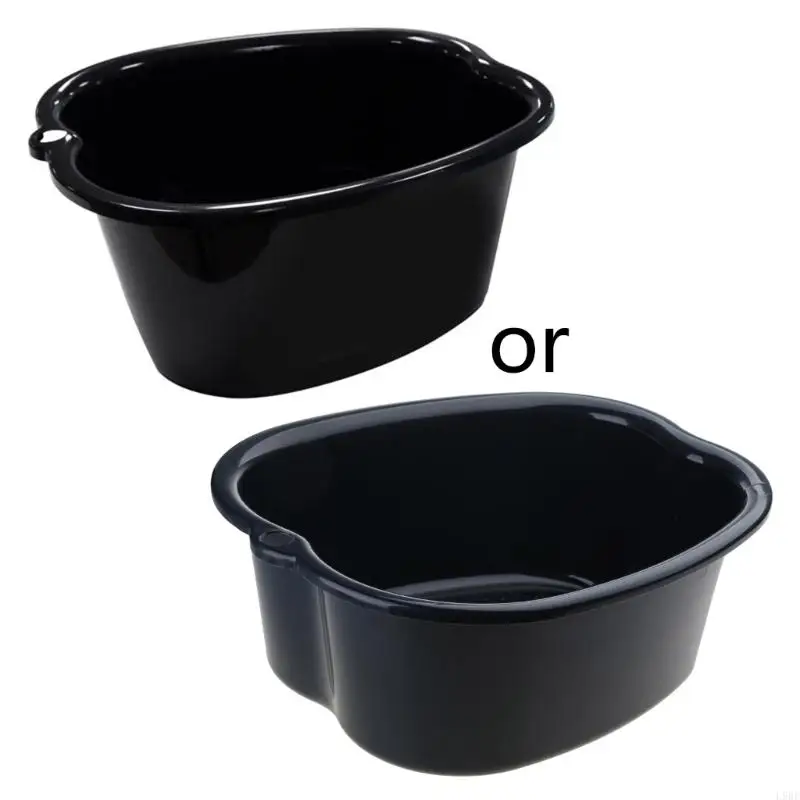 L9BE Plastic Large Foot Bath Spa Tub Basin Bucket for Soaking Feet Detox Pedicure Massage Portable 3 Colors