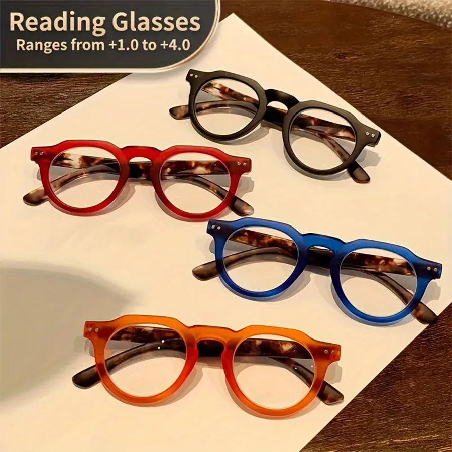 New style, niche style, Japanese retro small round frame reading glasses, classic simple and popular