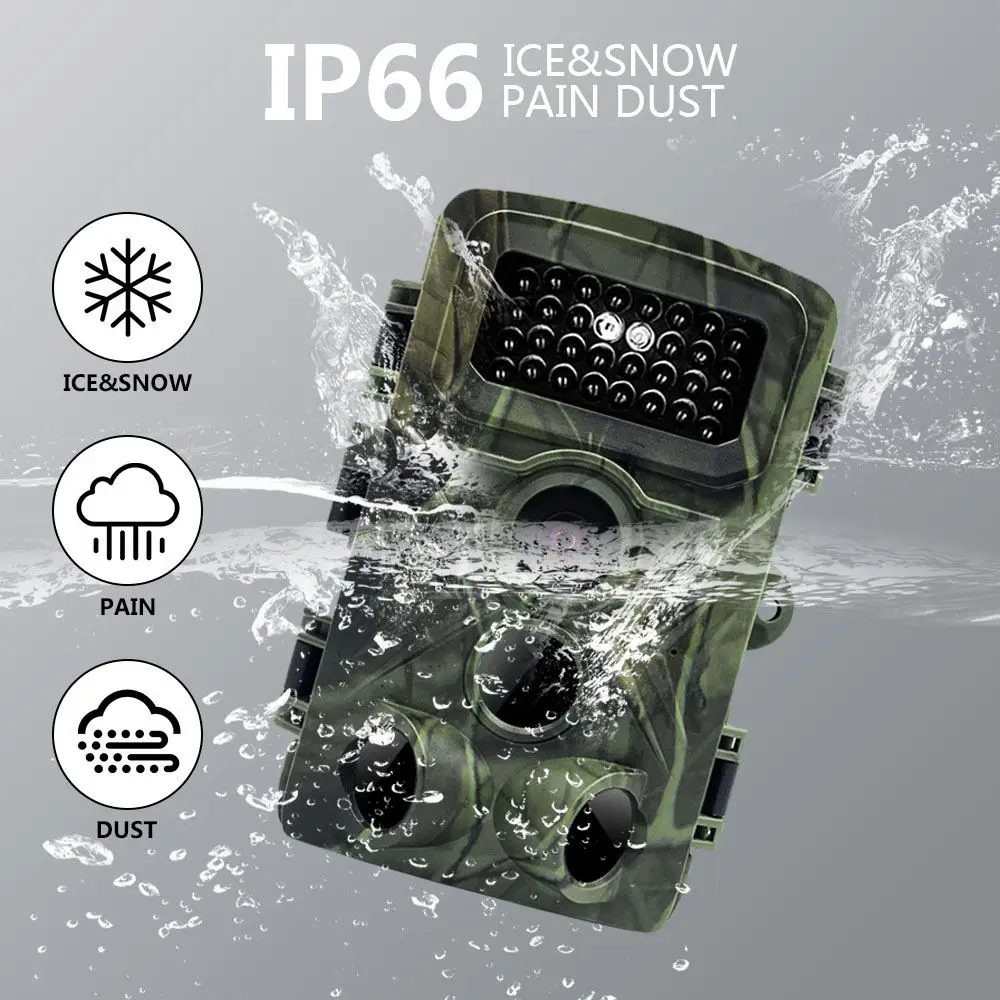 

PR3000 Outdoor Hunting Surveillance Camera 36MP Triple Sensor Head with Screen Wildlife Camera 1080P HD Infrared Camera