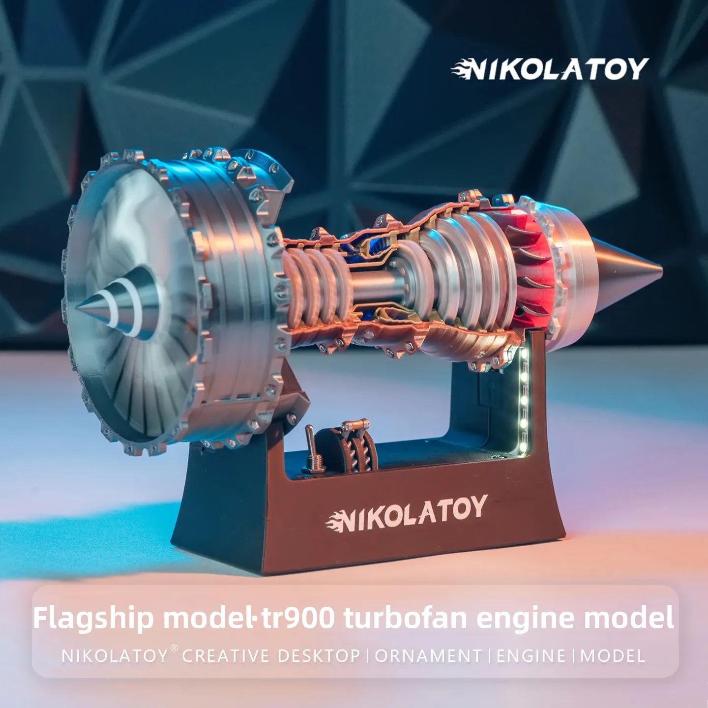 

NIKOLATOY 3D Printed Aircraft Turbofan Engine Model Can Be Started