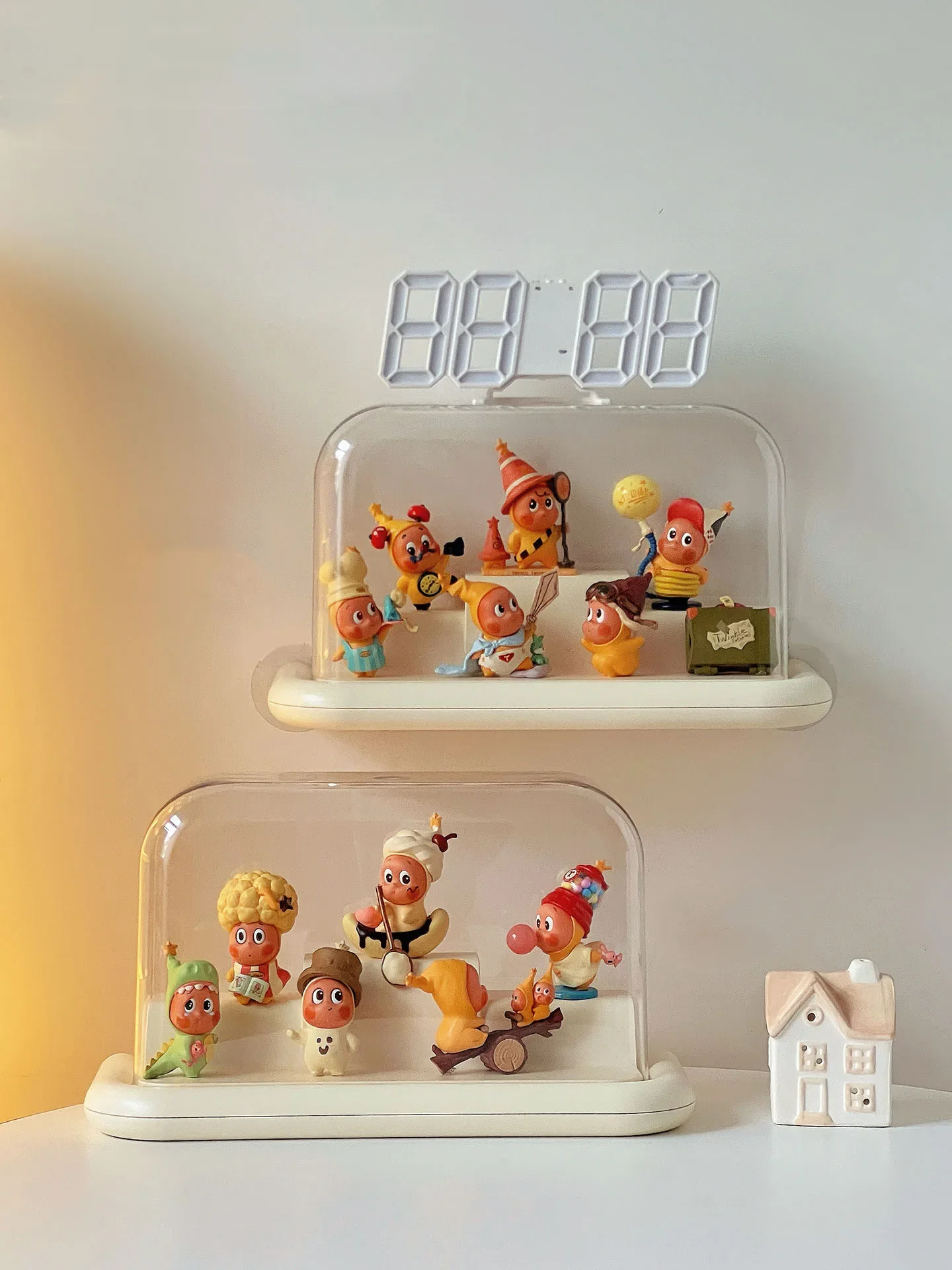 Wall-Mounted Blind Box Display Stand Collectibles Display Box Action Figures Storage Box Dustproof Display Cabinet for POPMART