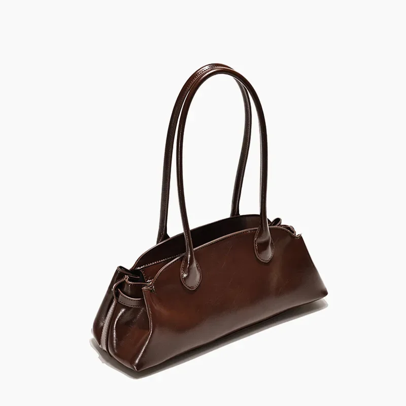 

Light Luxury Branded Designer Bowling Bag New High-end Women's Handbag Stylish And Simple Shoulder Bag Niche Design Underarm Bag