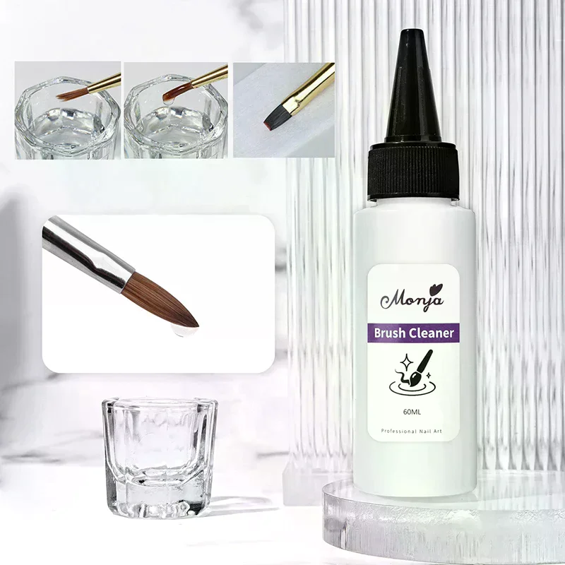 منظف فرشاة الأظافر مزيل السائل جل الأشعة فوق البنفسجية من الأكريليك مزيل الشحوم السريع أداة تنظيف العناية بالأظافر الاحترافية 30/60 مللي #1