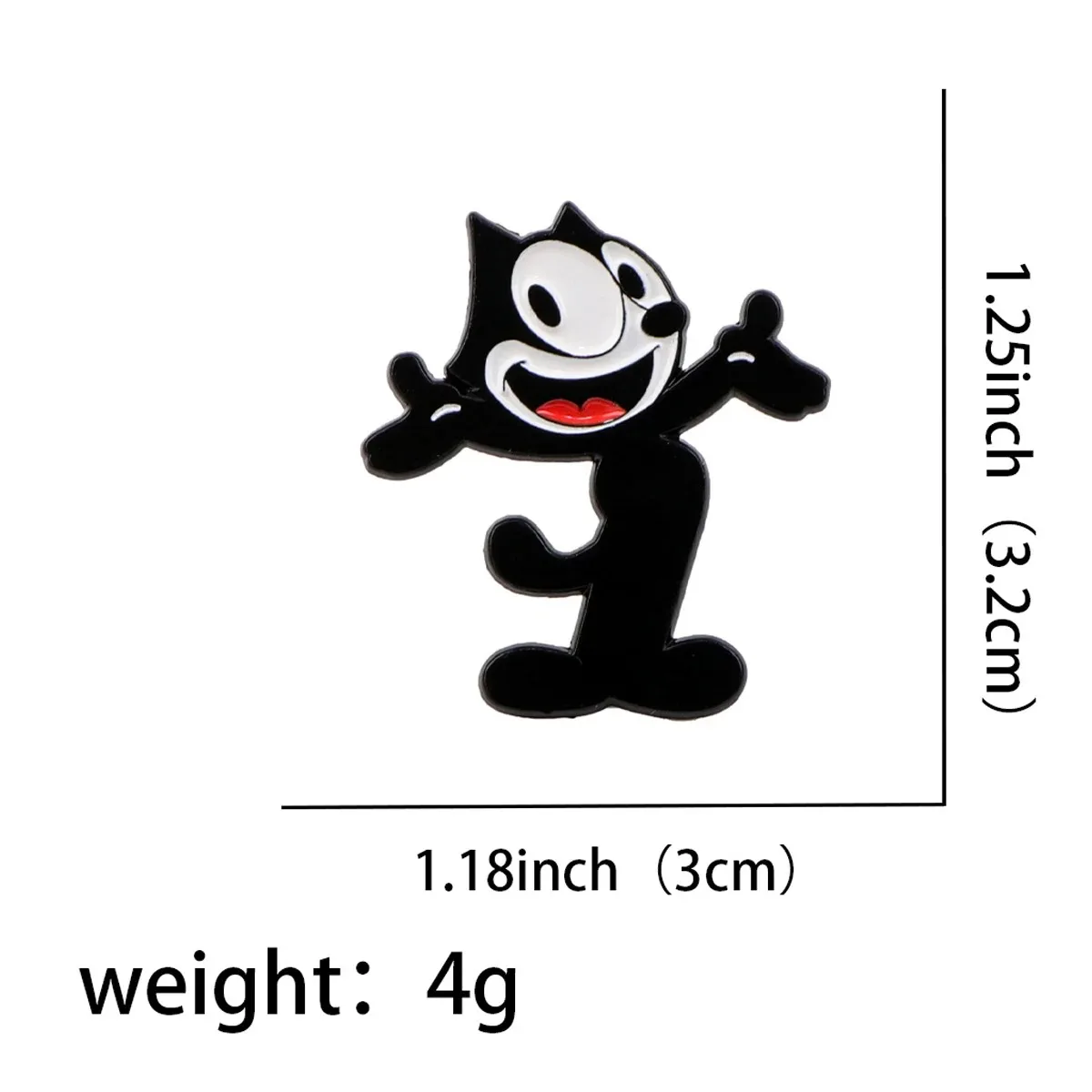 Niedliche Cartoon-Tier-Emaille-Brosche, Unisex-Reversnadel, Abzeichen, Modeschmuck, Ornament, Cosplay-Accessoires für Damen, Rucksack-Dekoration – Detail 3
