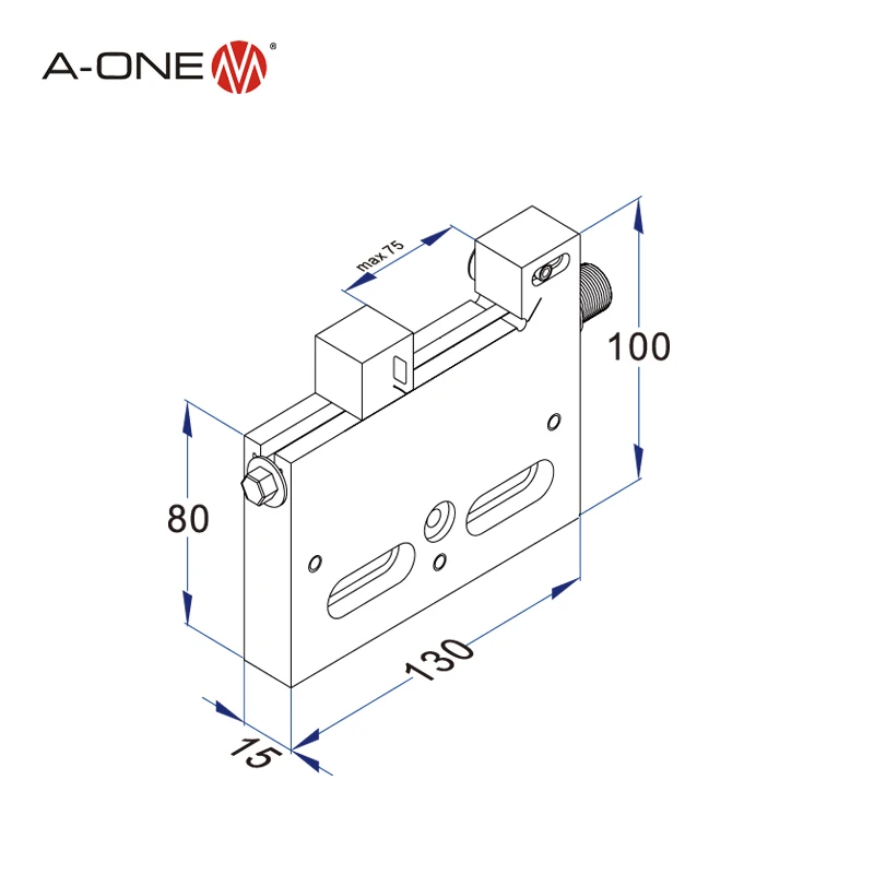 A-One Compatible Manual Walking Wire Clamp Vise For Enhanced EDM Performance 3A-210003 - Extended Version