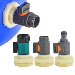 PVC Water Tank Fitting, 3/4 Inch Rain Barrel Valve, Hose Quick Connecter Splitter For Garden Farm Irrigation