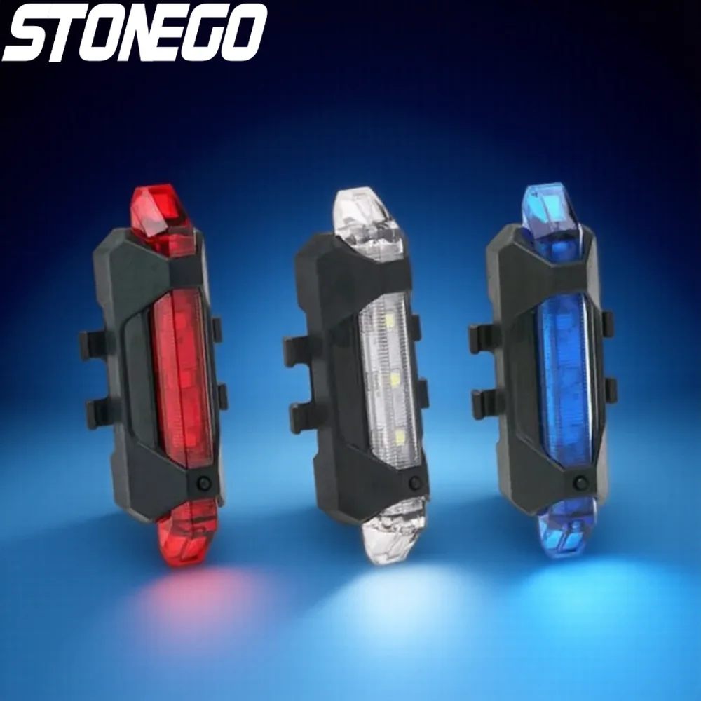 USB 충전식 방수 LED 자전거 후미등 안전 경고등 산악 자전거 후미등