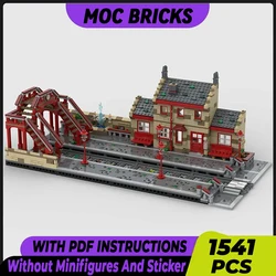 Movie Street Scene Model Moc Building Bricks Hogsmeader Station Technology Modular Blocks Gifts Christmas Toys DIY Sets Assembly