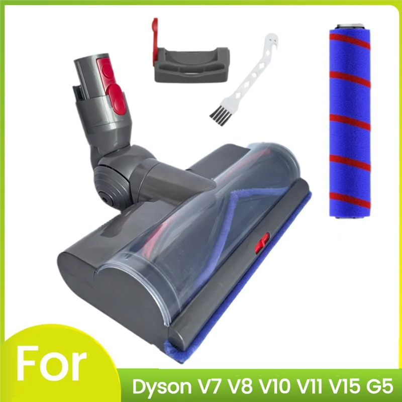 

AC39-Electric Floor Cleaner Head Soft Roller Brush Kit For Dyson V7 V8 V10 V11 V15 Vacuum Attachment With Dust LED Lights