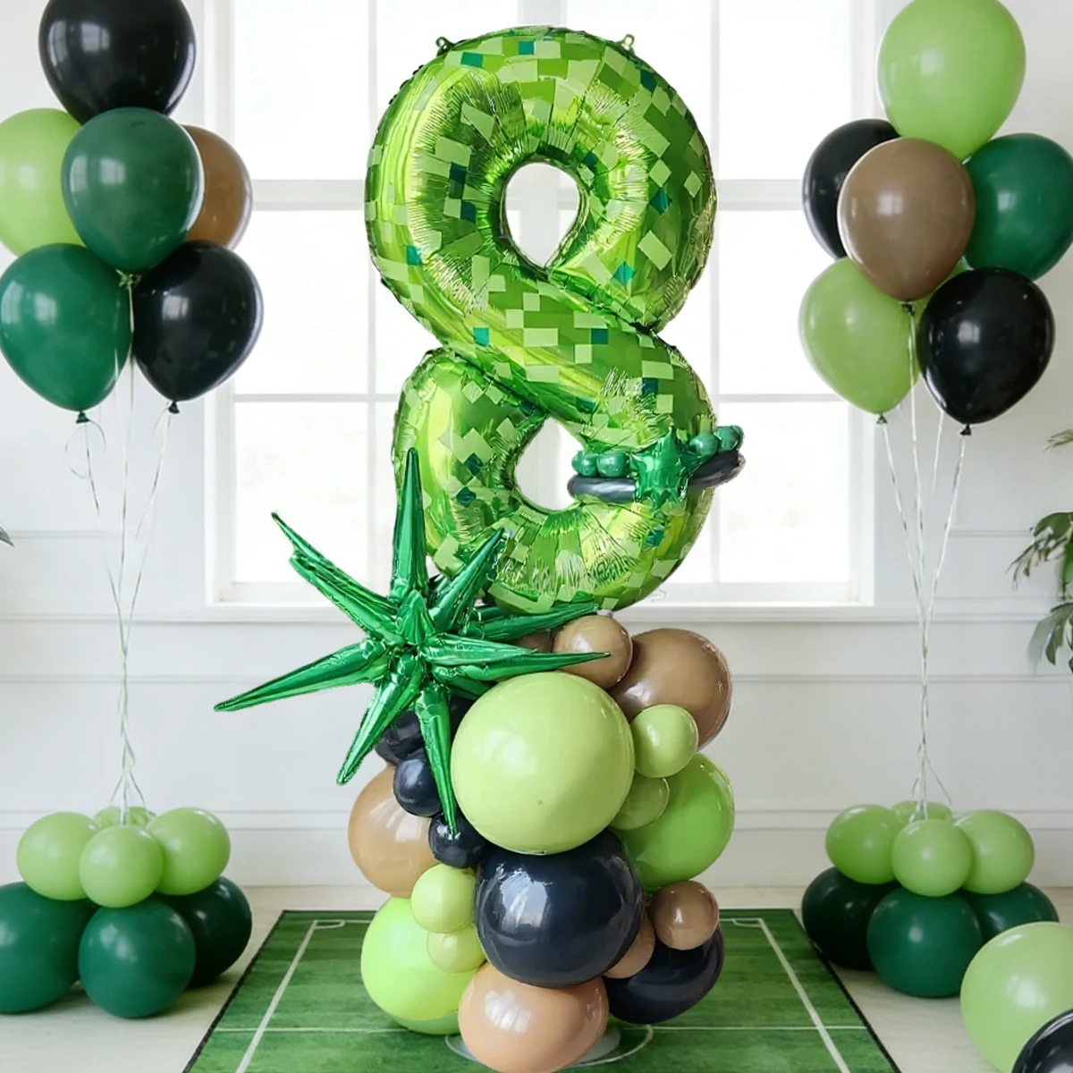 36 Stück 40 Zoll Grüne Pixel-Zahlenballons 0-9 Set, Dschungelspiel-Event, Geburtstagsparty-Dekoration, Jubiläumsdekoration – Detail 5