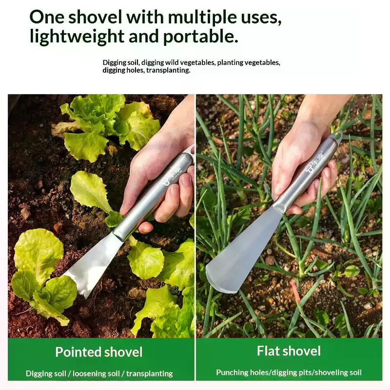 Heavy Duty Stainless Steel Garden Trowel, Thickened Hand Shovel Spade for Planting Digging Weeding