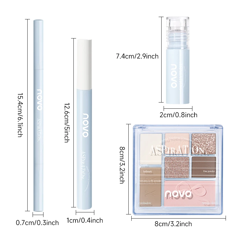 مجموعة مكياج للفتيات المراهقات، مجموعة هدايا مكياج جميلة، تتضمن أحمر الشفاه، ولوحة ظلال العيون، وكحل العيون وقلم الحواجب