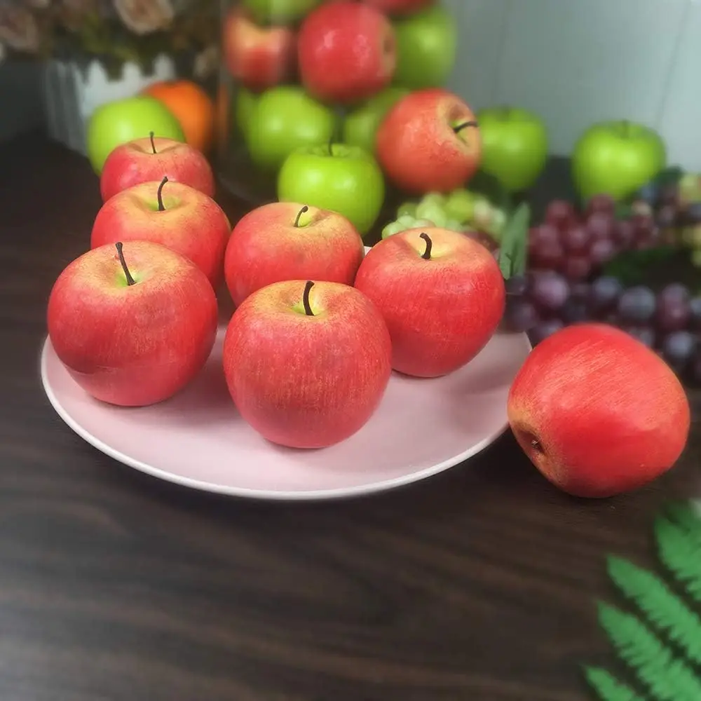 12 Stück künstliche grüne Äpfel aus Kunststoff, gefälschte Früchte, Kiwi, Simulationsfruchtmodell für Zuhause, Küche, Party, Fotoshooting, Dekoration – Detail 11