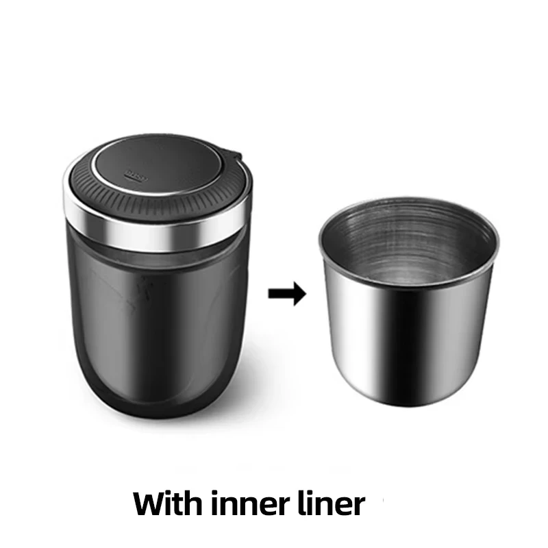 Car Cigarette Ashtray Cup With Lid With LED Light Portable Detachable Vehicle Ashtray Holder Cigarette Ashtray Interior Parts image 6