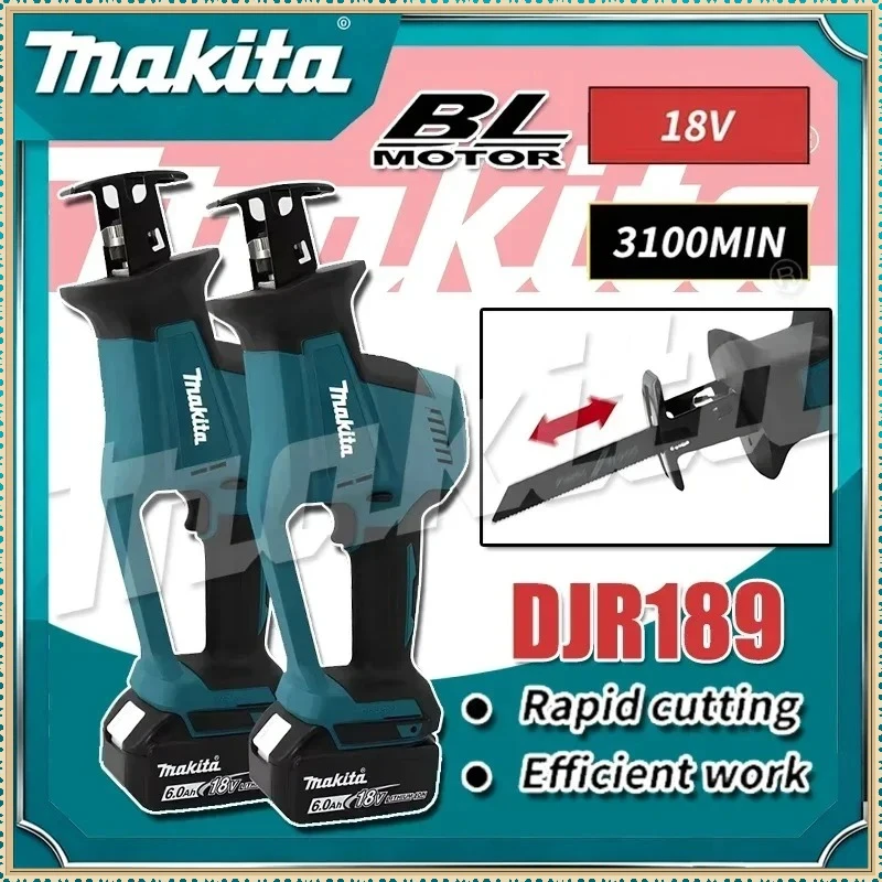 

Аккумуляторная бесщеточная сабельная пила Makita DJR189, 18В, для резки дерева и металла, портативный электроинструмент