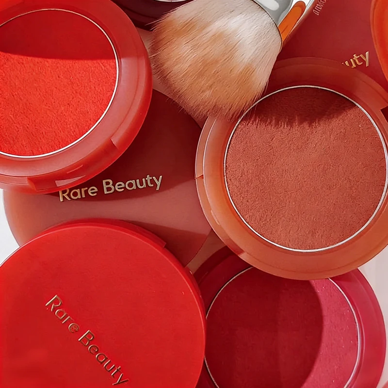 Novo Blush Cremoso em Pó Rare Beauty de Longa Duração, Efeito Blur e Textura Macia, Resistente à Água, Suor e Umidade, Cosméticos Naturais