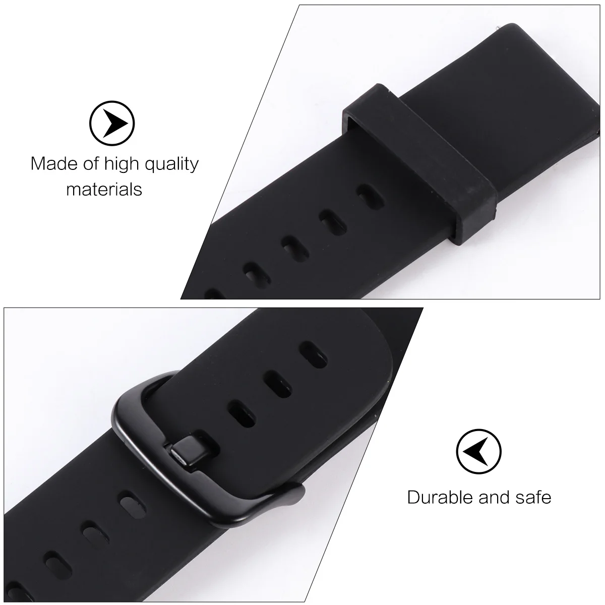 

20Mm Silicone Watchband Soft Environmental Material Compression Molding Ideal Gift for Birthday Wedding Christmas Smart Watch