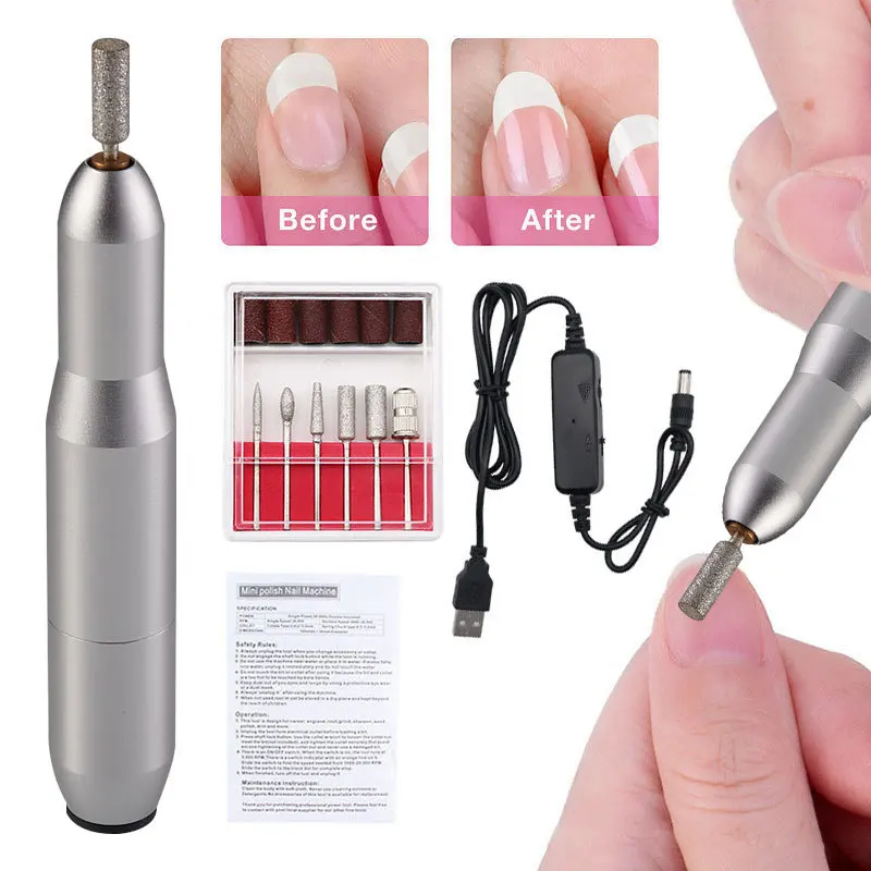 Cross-border Nail Grinder Aluminum Alloy Electric Nail Remover Grinder Convenient Skin Removal Polishing Nail Grinder