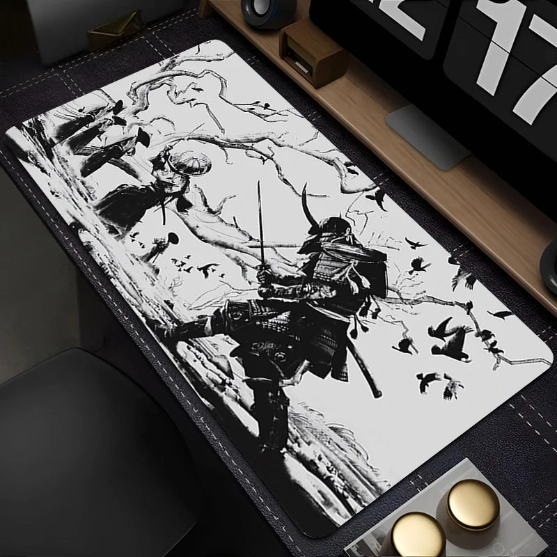 

Mouse Pad PC Accessories HD Keyboard Pad Office Desk Mat Anti Slip Mousepad Natural Rubber Gaming Samurai Warrior Extended Pad