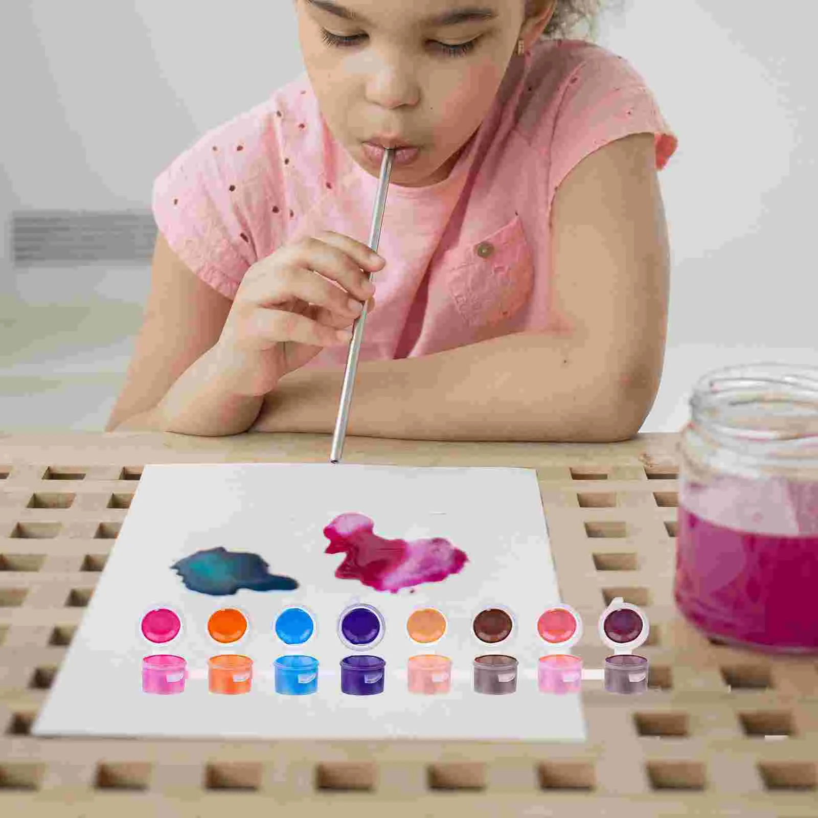 40 Pcs Model Paint Box Painting Supplies Can Mini Container Plastic Storage Case Pod Strips With Lids Child