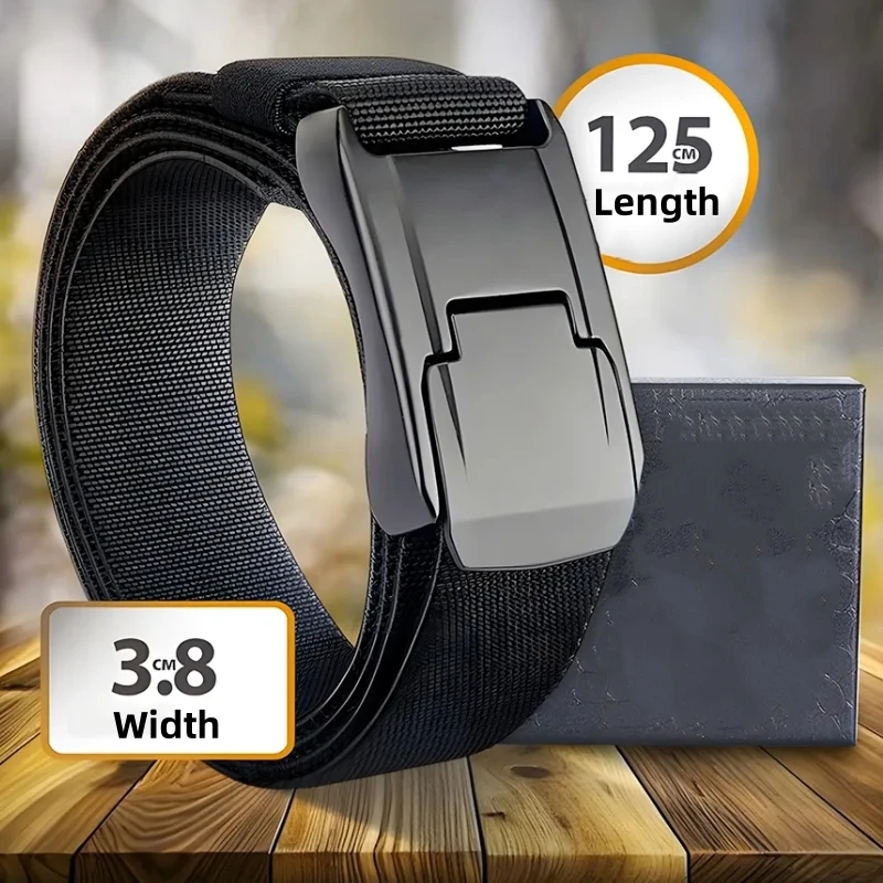2026 New Stretch Belt For Men and Women Hard Quick Release Buckle Strong Real Nylon Unisex Elastic Belt Overalls Work Belt