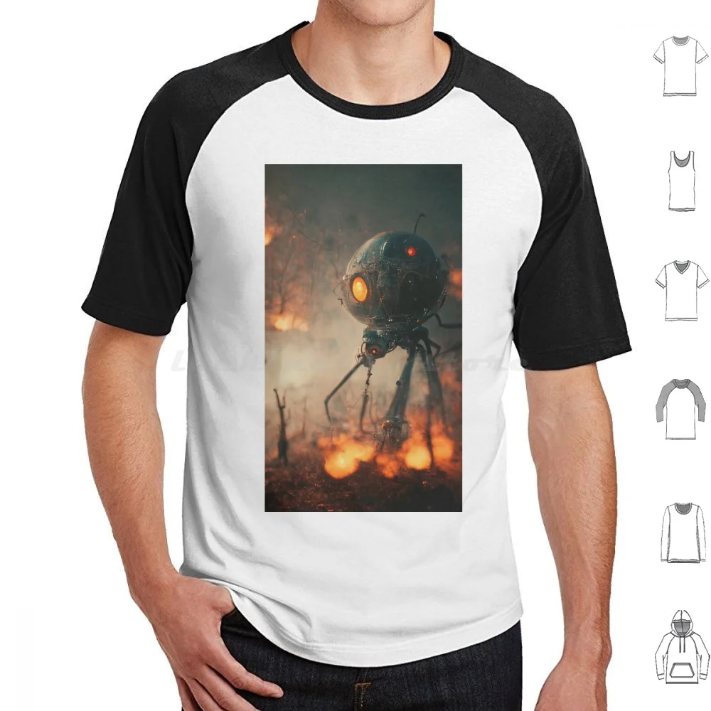 Invasion War On Earth-Looking For Survivors-T Shirt Big Size 100% Cotton Seth Branch War Space Earth Invasion World Retro