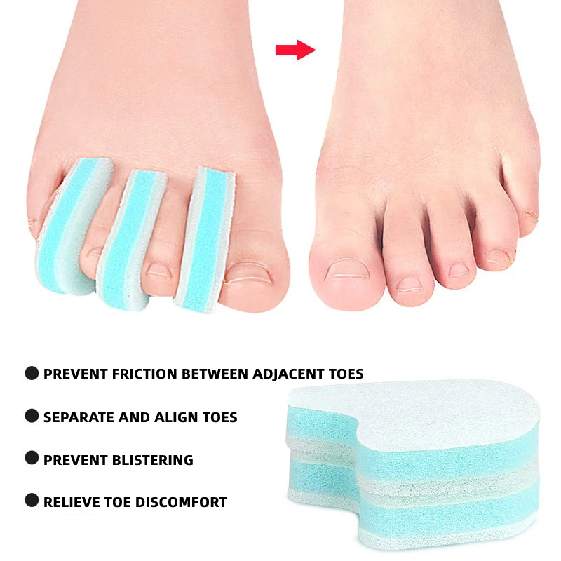 6Pcs=3Pairs Foam Sponge Bunion Toe Separator Fingers Spacers Toes Overlapping Prevent Corns Hammer Relief Relif Foot Care Tool