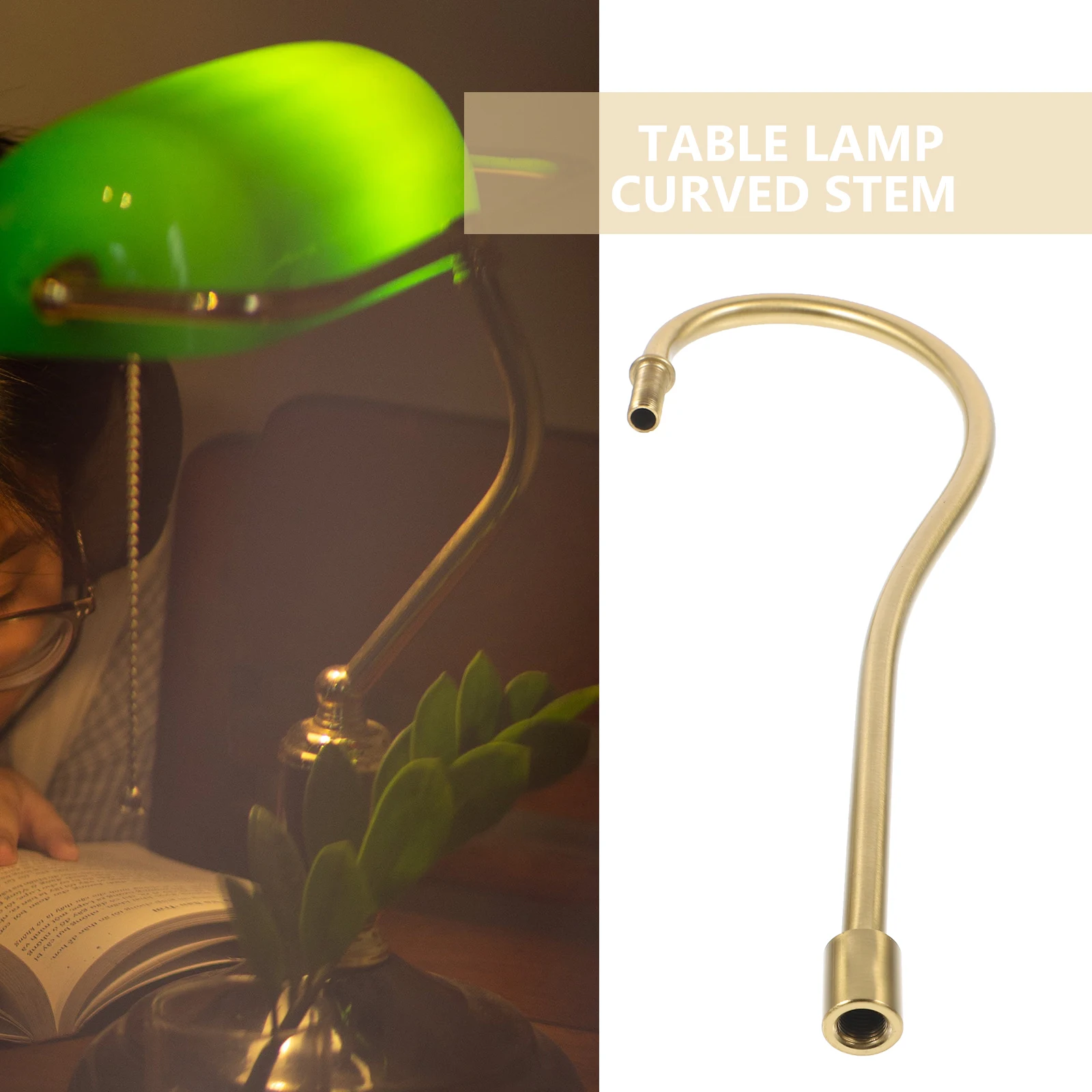 

Luxurious Curved Iron Lamp Stem Easy Install Creative Table Lamp Making Accessory Replacement Parts Lighting Fixture Down Rods