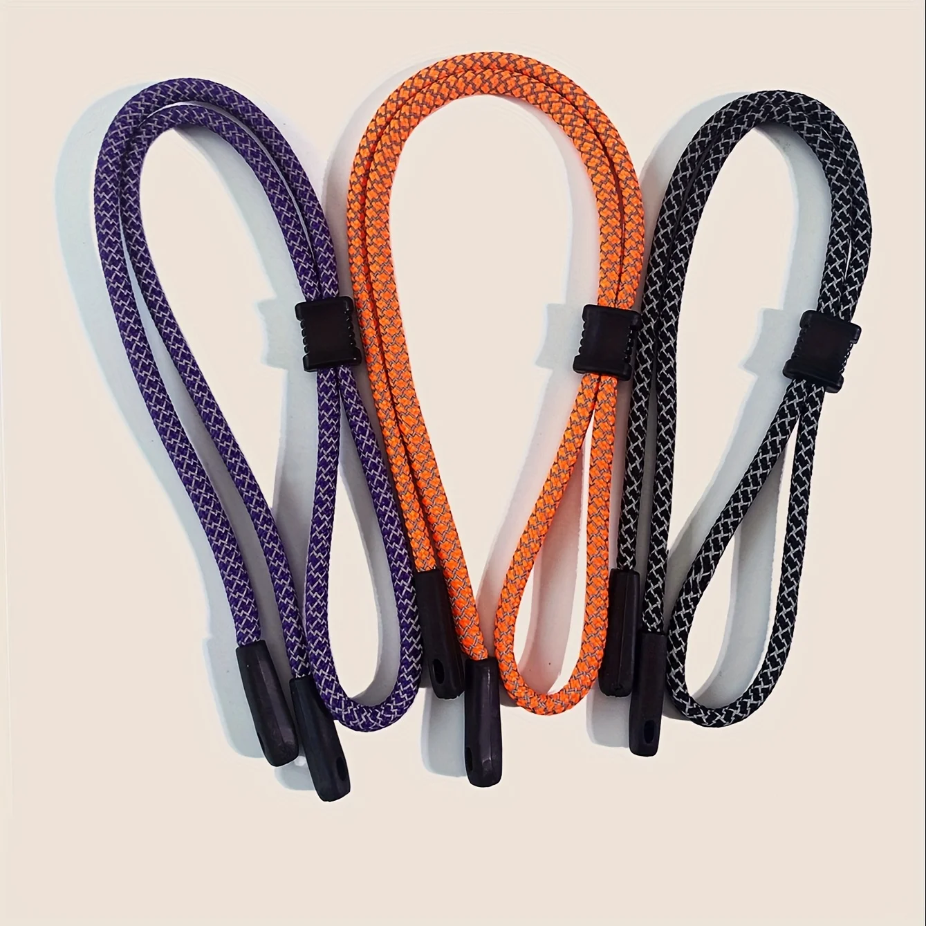 3pcs/set Premium Adjustable Sports Glasses Rope - Anti-Slip, Sweat-Resistant, Durable Polyester Lanyard for Active Lifestyles