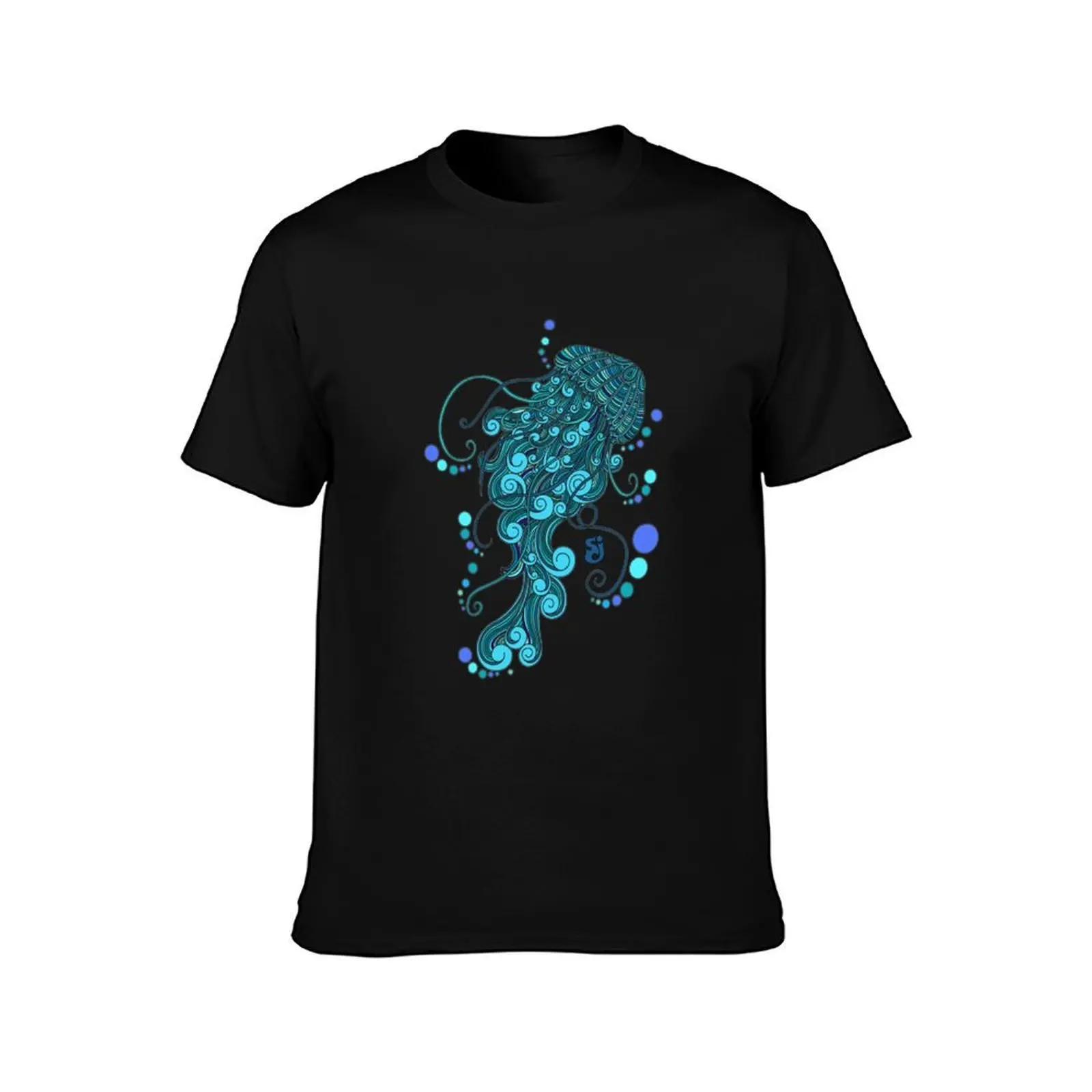 String Cheese Incident Jelly Fish T-Shirt Simple Solid Color Crew Neck Tee