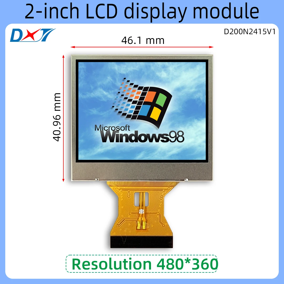 

2-inch LCD display module TFT display 480*360 supports MIPI DSI RGB565 interface ST7701S small size LCM TFT