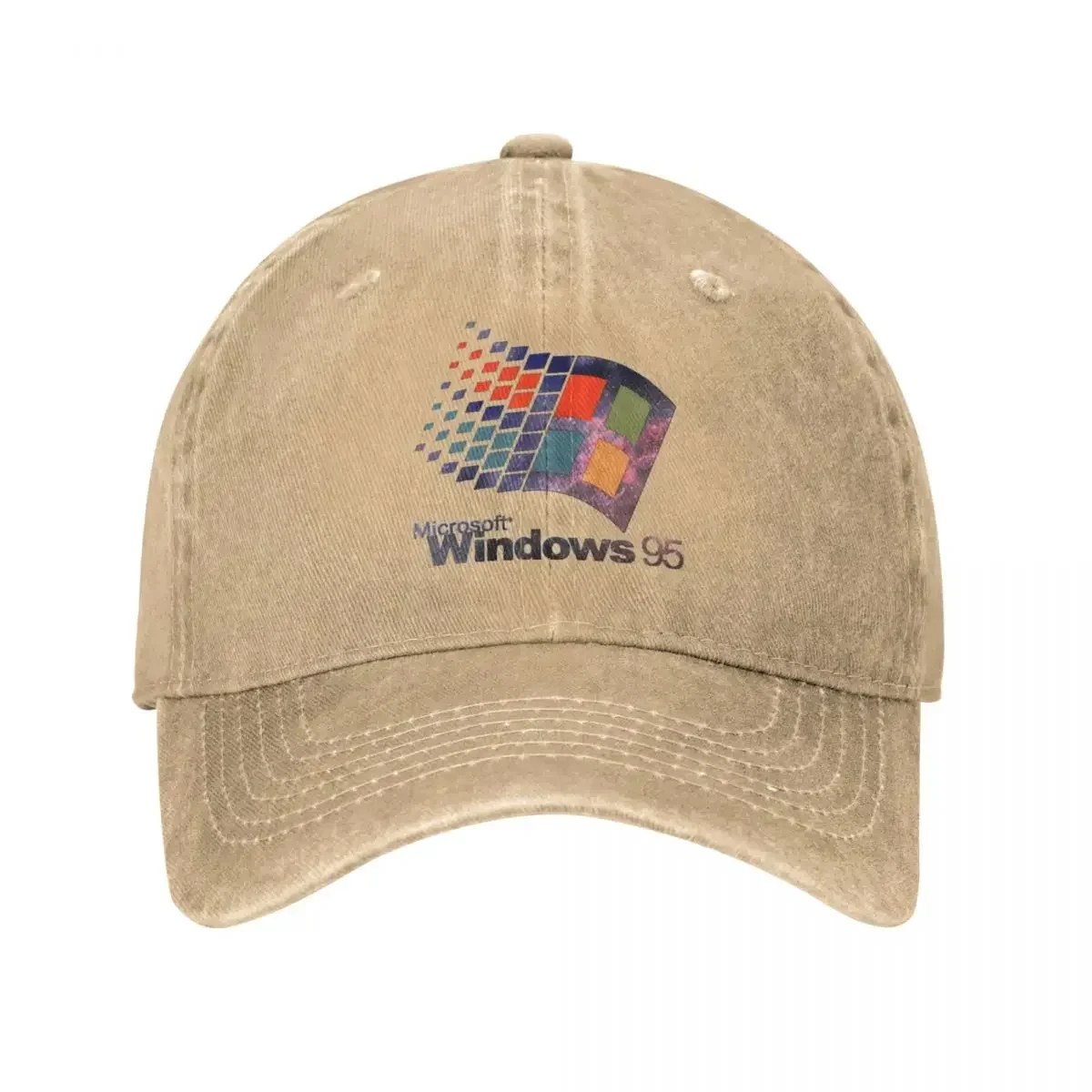 Windows 95 갤럭시 야구 모자 빈티지 디스트레스드 워시드 썬 캡 남성 여성 야외 모든 계절 여행 선물 모자 모자