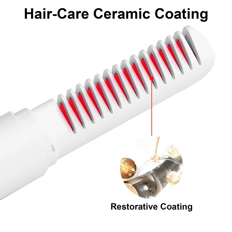 무선 머리 직선기 브러시, 머리 직선기 빗 여행/가정/야외 선물용 미니 휴대용 직선 빗