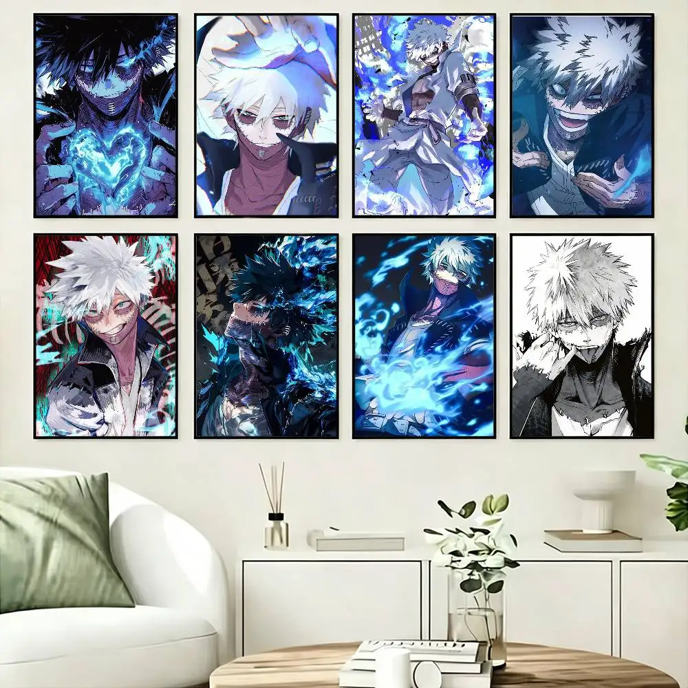 T-Toya Todoroki M-My Hero Academia D-Dabi Poster High Quality Dorm Living Room Aesthetic Wall Decoration Painting Stickers Gift