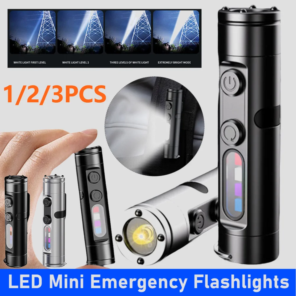 

Многофункциональный светодиодный фонарик высокого качества, суперяркий, перезаряжаемый, USB-фонарь, аварийный, с клипсой для крепления, для походов и кемпинга