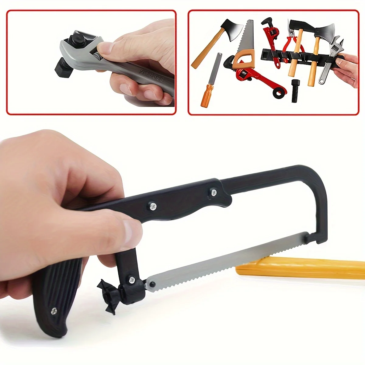 14 teile/satz Mini Kunststoff Ingenieur Bau Reparatur Tool Kit Simulation Reparatur Bohrer Schraubendreher Schraubenschlüssel Schraube Hammer ZSY – Detail 4